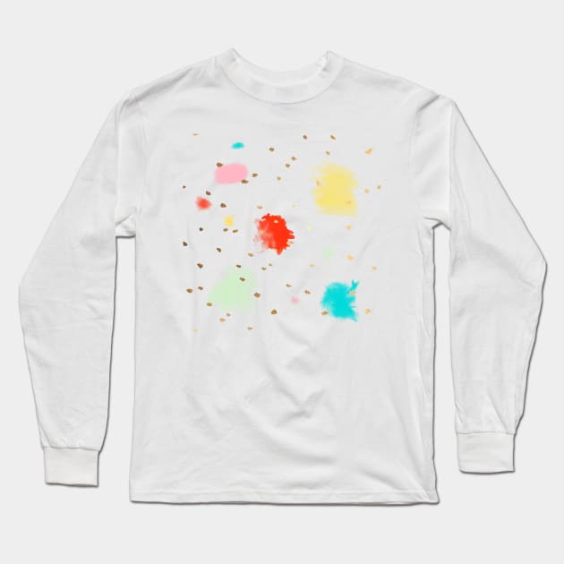 Cupcake Sprinkles, Dash of Gold Long Sleeve T-Shirt by PixDezines